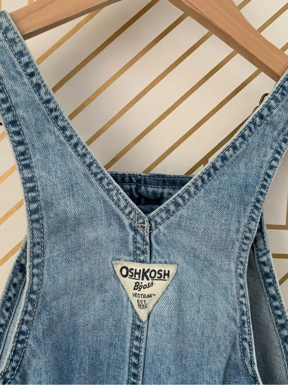 OshKosh B'gosh vintage 100% Cotton  Vestbak Overall Denim Jeans overalls 4T
